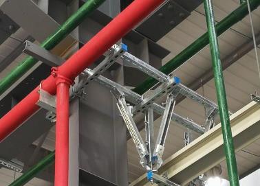 宝应该抗震支架的整体式支吊架结构协调性好